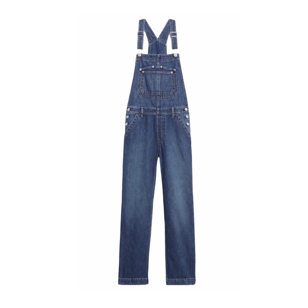 Vtg Y2K Gap Carpenter Denim Overalls Medium Wash M